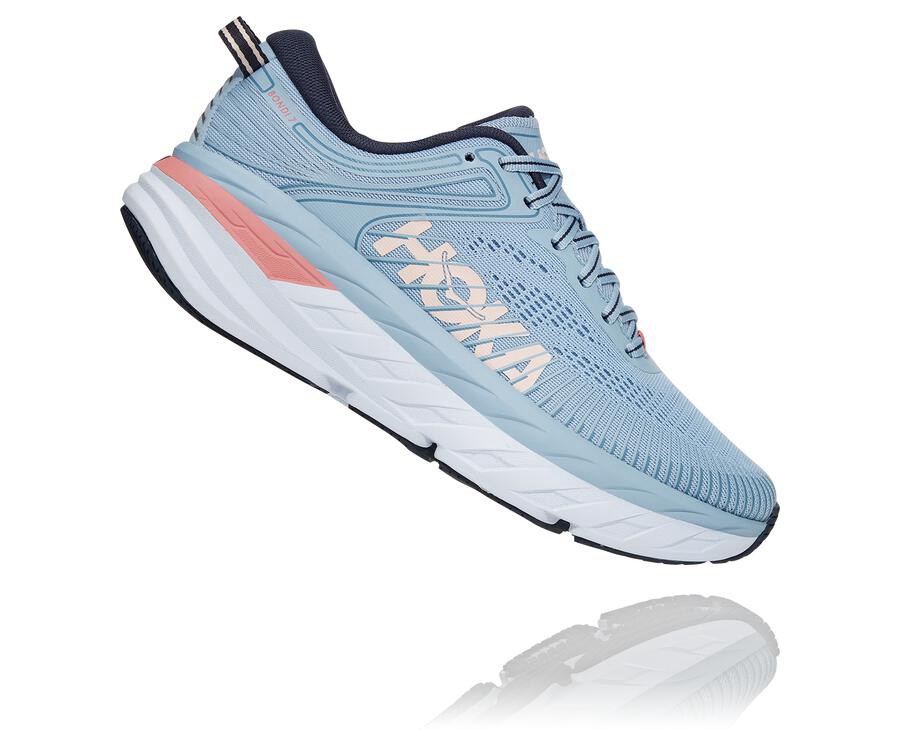 Hoka One One Koşu Ayakkabısı Kadın Mavi - Bondi 7 - XA0517634